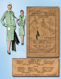 1920s Vintage Standard Designer Sewing Pattern 8702 Misses Flapper Dress Sz 36 B - Vintage4me2