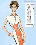Mail Order 1-468: 1950s Chic Uncut Misses Wiggle Dress 34B Vintage Sewing Pattern