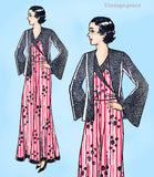 Own Name 114: 1930s Rare Uncut Plus Size Lounging Pajamas 40B Vintage Sewing Pattern