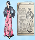 Own Name 114: 1930s Rare Uncut Plus Size Lounging Pajamas 40B Vintage Sewing Pattern
