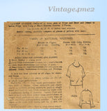 1920s Vintage Mail Order Sewing Pattern 1200 Rare Misses Simple Blouse Sz 38 B