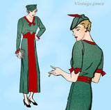 Ladies Home Journal 1228: 1930s Uncut Misses Street Dress 34 B Vintage Sewing Pattern