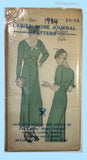 Ladies Home Journal 1228: 1930s Uncut Misses Street Dress 34 B Vintage Sewing Pattern