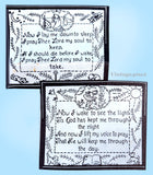 1940s Original Mail Order Embroidery Transfer 1245 Uncut Now I Lay Me Sampler