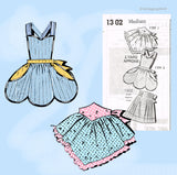 Mail Order 1302: 1960s Uncut Misses Apron Set Size MED Vintage Sewing Pattern