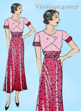 Own Name 136: 1930s Uncut Misses Street Dress Size 36 B Vintage Sewing Pattern