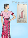 Own Name 136: 1930s Uncut Misses Street Dress Size 36 B Vintage Sewing Pattern
