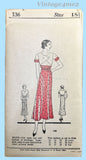 Own Name 136: 1930s Uncut Misses Street Dress Size 36 B Vintage Sewing Pattern