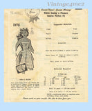 1950s Vintage Mail Order Sewing Pattern 1976 Sweet Little Girls Sun Dress Sz 10