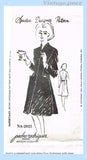 1960s Vintage Designer Spadea Sewing Pattern NA-2025 Uncut Misses Coat 37.5 Bust