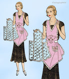 Anne Adams Mail Order 2057: 1930s Dainty Fancy Tea Apron Vintage Sewing Pattern