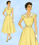 1950s Vintage Mail Order Pattern 2074 Lovely Women's Day Dress Size 38 Bust