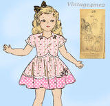 1940s Vintage Mail Order Sewing Pattern 209 Uncut 20 In Little Girl Doll Clothes Set