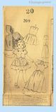 1940s Vintage Mail Order Sewing Pattern 209 Uncut 20 In Little Girl Doll Clothes Set