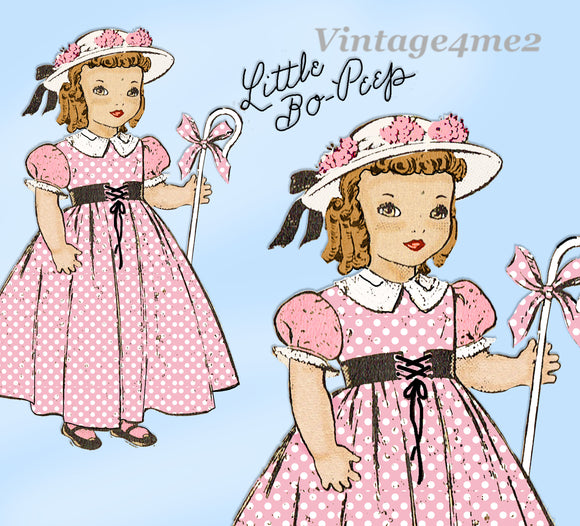 1940s Vintage Mail Order Sewing Pattern 211 Cute 16inch Bo Peep Doll Clothes