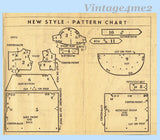 1940s Vintage Mail Order Sewing Pattern 212 Cute 16 Inch Miss Muffet Doll Clothes