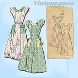 Mail Order 2122: 1940s Lovely Misses Sun Dress Sz 42 Bust Vintage Sewing Pattern
