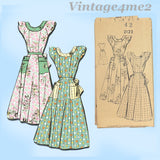 Mail Order 2122: 1940s Lovely Misses Sun Dress Sz 42 Bust Vintage Sewing Pattern