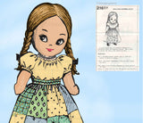 1960s Vintage Mail Order Transfer Pattern 2161 Uncut 10 Inch Lil Girl Sock Doll