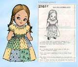 1960s Vintage Mail Order Transfer Pattern 2161 Uncut 10 Inch Lil Girl Sock Doll