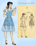 1940s Vintage Mail Order Sewing Pattern 2215 Uncut Teen Girls WWII Dress Sz 27 B
