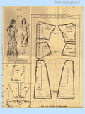 Mail Order 2275: 1940s Stylish Misses Peplum Dress Sz 32 B Vintage Sewing Pattern