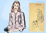 Mail Order 2368: 1940s Misses Bedjacket Size 36-38 Bust Vintage Sewing Pattern