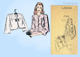 Mail Order 2368: 1940s Misses Bedjacket Size 36-38 Bust Vintage Sewing Pattern
