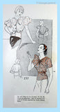 Own Name 237: 1930s Rare Uncut Misses Blouse Sz 42 B Vintage Sewing Pattern