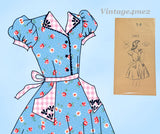 Mail Order 2482: 1940s Classic Little Girls Day Dress Sz 14 Vintage Sewing Pattern