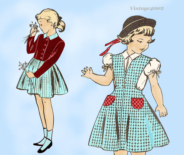 1940s VTG Fashion Service Sewing Pattern 3546 WWII Little Girls Dress –  Vintage4me2