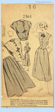 1950s Vintage Mail Order Sewing Pattern 2561 Lovely Misses Weskit Suit Sz 34 B