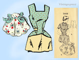 1950s Vintage Mail Order Sewing Pattern 2668 Misses Cobbler Apron Set Fits All