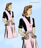 Fashion Service 2682: 1940s Misses WWII Full Bib Apron 36B Vintage Sewing Pattern