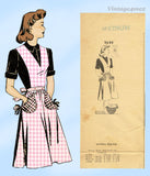 Fashion Service 2682: 1940s Misses WWII Full Bib Apron 36B Vintage Sewing Pattern