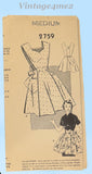 1950s Vintage Mail Order Sewing Pattern 2759 Full Bib Button Apron Sz 32-34 B