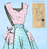 1950s Vintage Mail Order Sewing Pattern 2759 Full Bib Button Apron Sz 32-34 B
