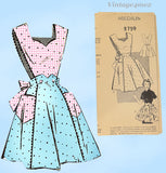 1950s Vintage Mail Order Sewing Pattern 2759 Full Bib Button Apron Sz 32-34 B