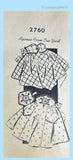 1950s Vintage Mail Order Sewing Pattern 2760 Easy Uncut Feedsack Apron Fits All