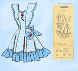 Fashion Service 2819: 1940s Misses Full Bib Apron 36-38 B Vintage Sewing Pattern