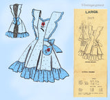 Fashion Service 2819: 1940s Misses Full Bib Apron 36-38 B Vintage Sewing Pattern