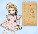 1940s Vintage Mail Order Sewing Pattern 2821 Uncut 27 Inch Cloth Dress & Clothes