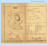 1940s Vintage Mail Order Sewing Pattern 2821 Uncut 27 Inch Cloth Dress & Clothes