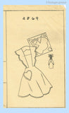 Fashion Service 2869: 1940s Misses Bias Cut Apron 36-38 B Vintage Sewing Pattern