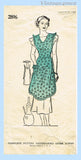 New York 2896: 1930s Misses Farm Kitchen Apron Sz 36-38 B Vintage Sewing Pattern