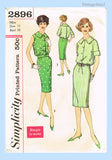 Simplicity 2896: 1950s Uncut Misses Skirt & Blouse Sz 36B Vintage Sewing Pattern