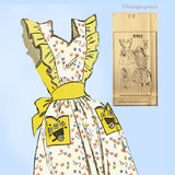 Mail Order 2905: 1940s Cute Mother Daughter Apron Sz 10 Vintage Sewing Pattern