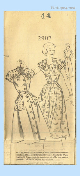 Mail Order 2907: 1950s Uncut Plus Size House Dress 44 B Vintage Sewing – Vintage4me2 Mail Order 2907: 1950s Uncut Plus Size House Dress 44 B Vintage Sewing – Vintage4me2