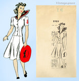 Mail Order 2929: 1940s Misses WWII Sailor Suit Sz 34B Vintage Sewing Pattern