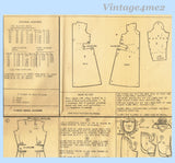 Fashion Service 2956: 1940s Easy Uncut Misses Dress 30B Vintage Sewing Pattern